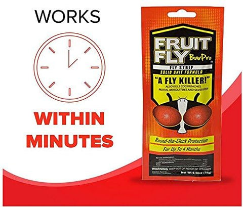 Fruit Fly BarPro strip placed under sink ensures pest control in hidden spaces.