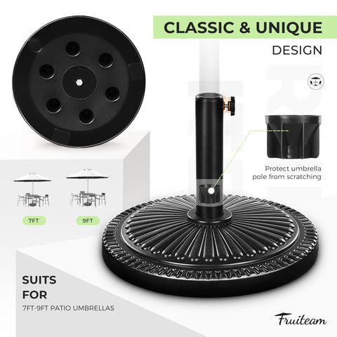 FRUITEAM adjustable piston secures posts of different diameters.