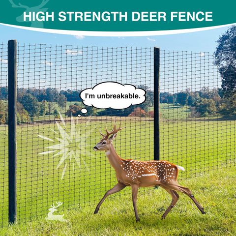 FRUITEAM deer fence netting 8ft-100ft blocks deer while preserving garden aesthetics.