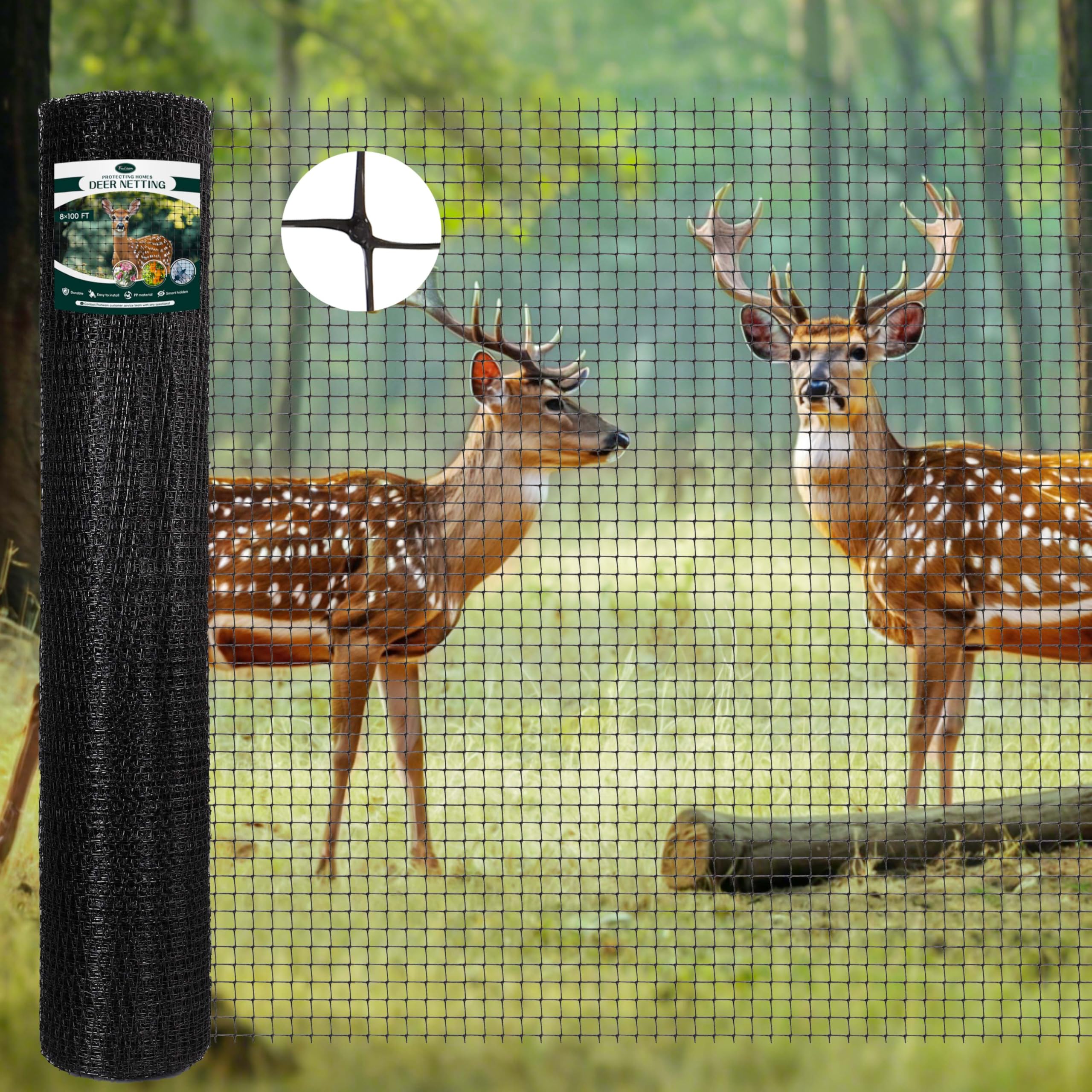 FRUITEAM deer fence netting 8ft-165ft provides broad protection for vegetable beds.