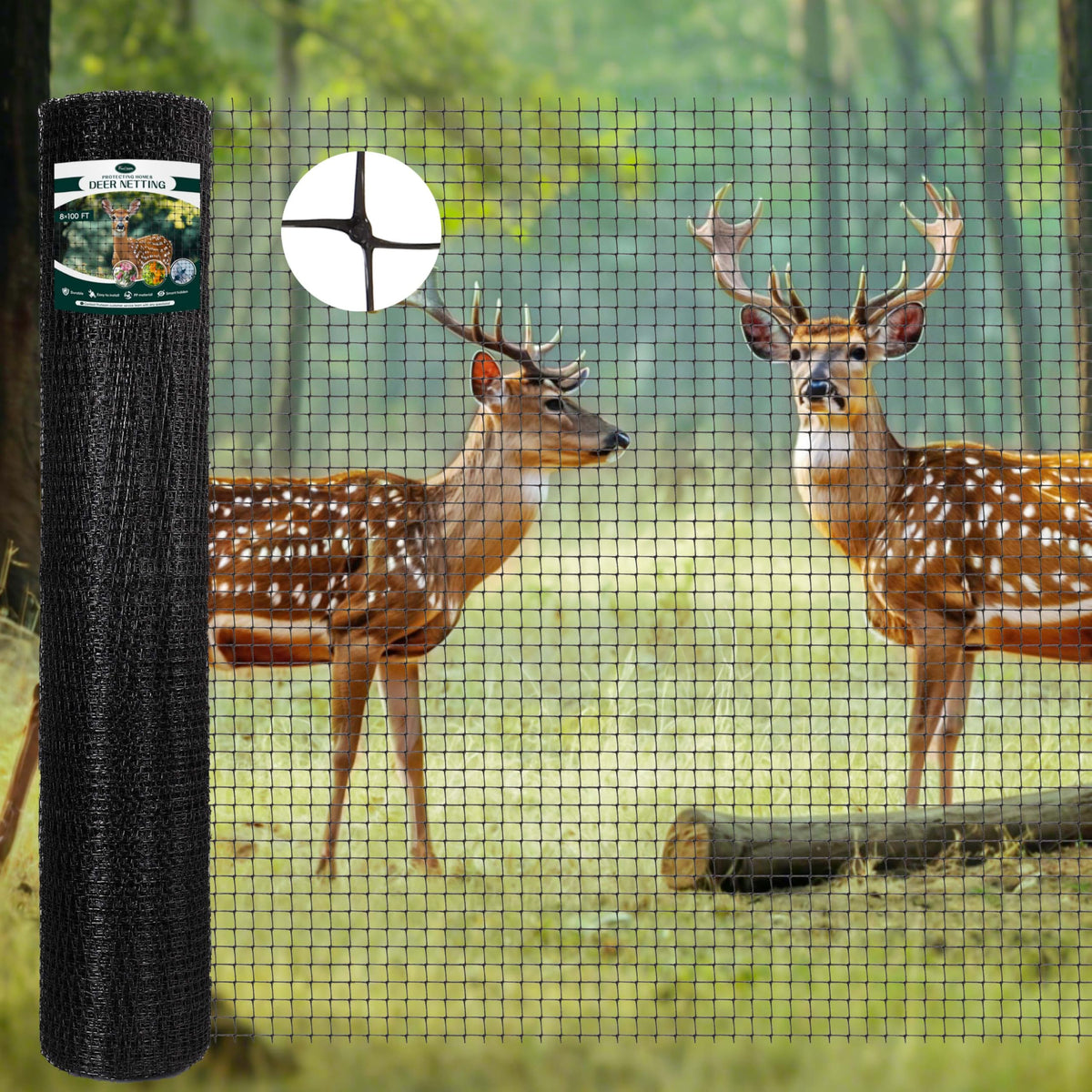 FRUITEAM deer fence netting 8ft-165ft provides broad protection for vegetable beds.