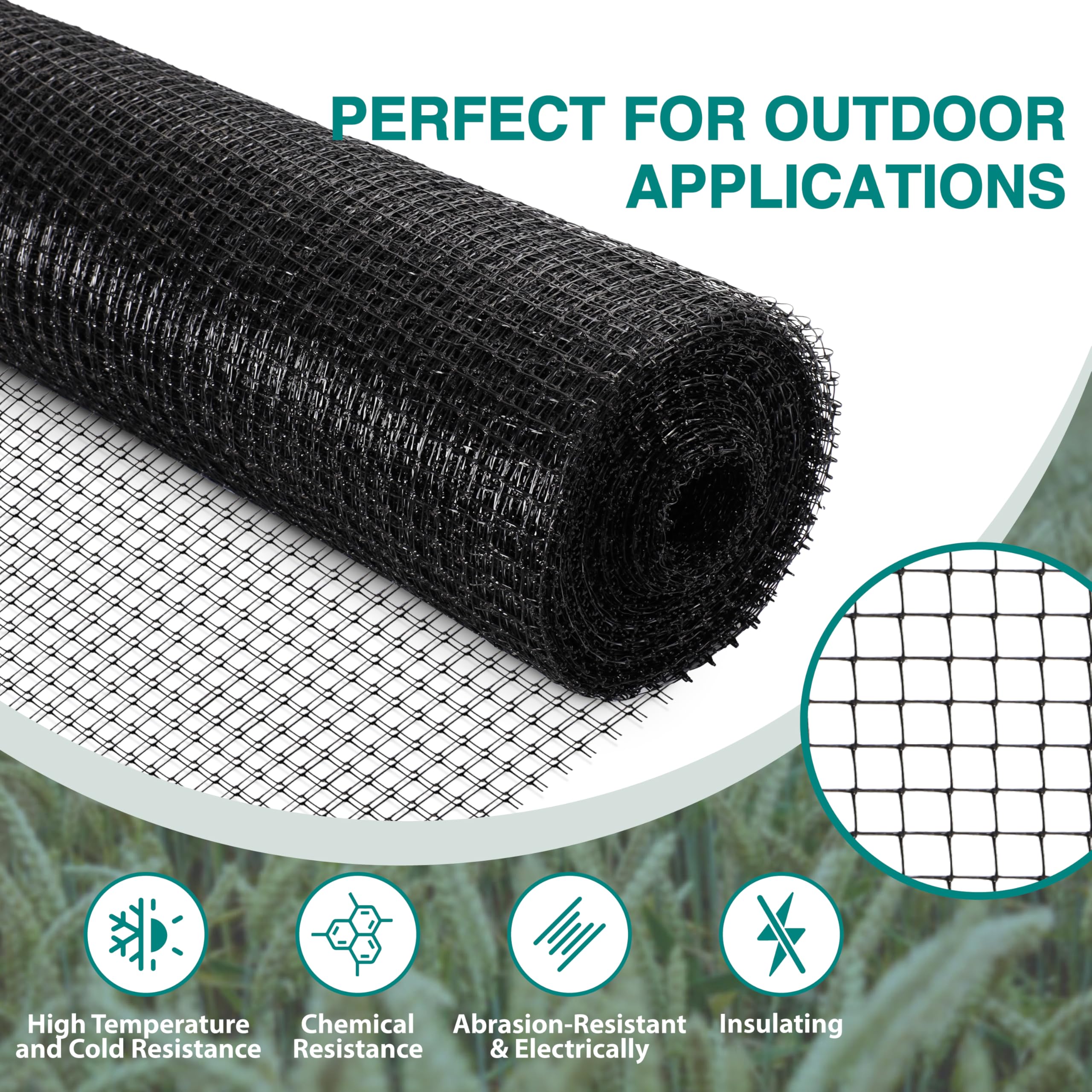 FRUITEAM easy-install fence saves time with standard tools.