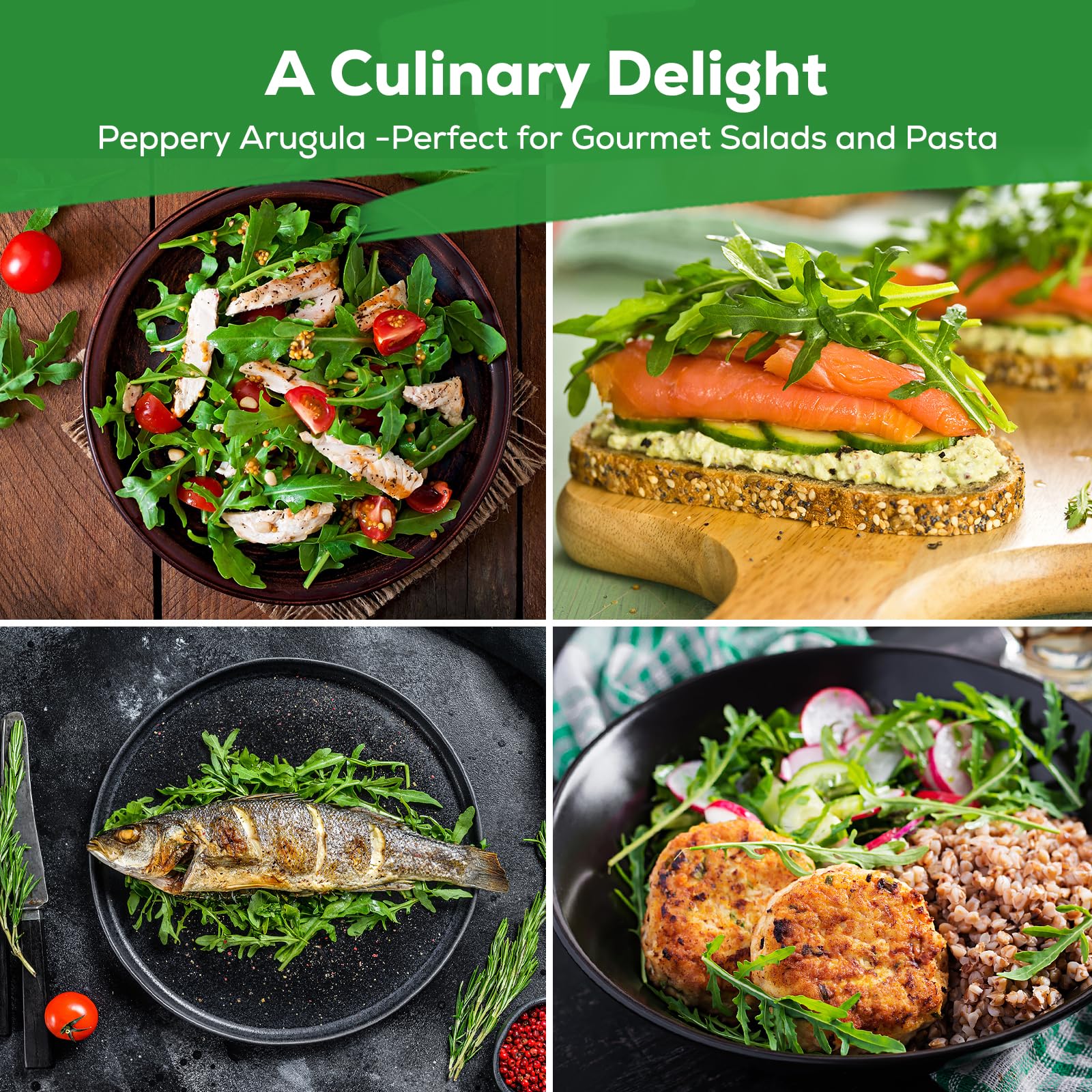 Fruivity arugula seeds show 30-day growth to tender greens