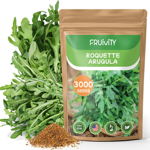 Fruivity 3000+ arugula seeds pack enabling continuous fresh greens
