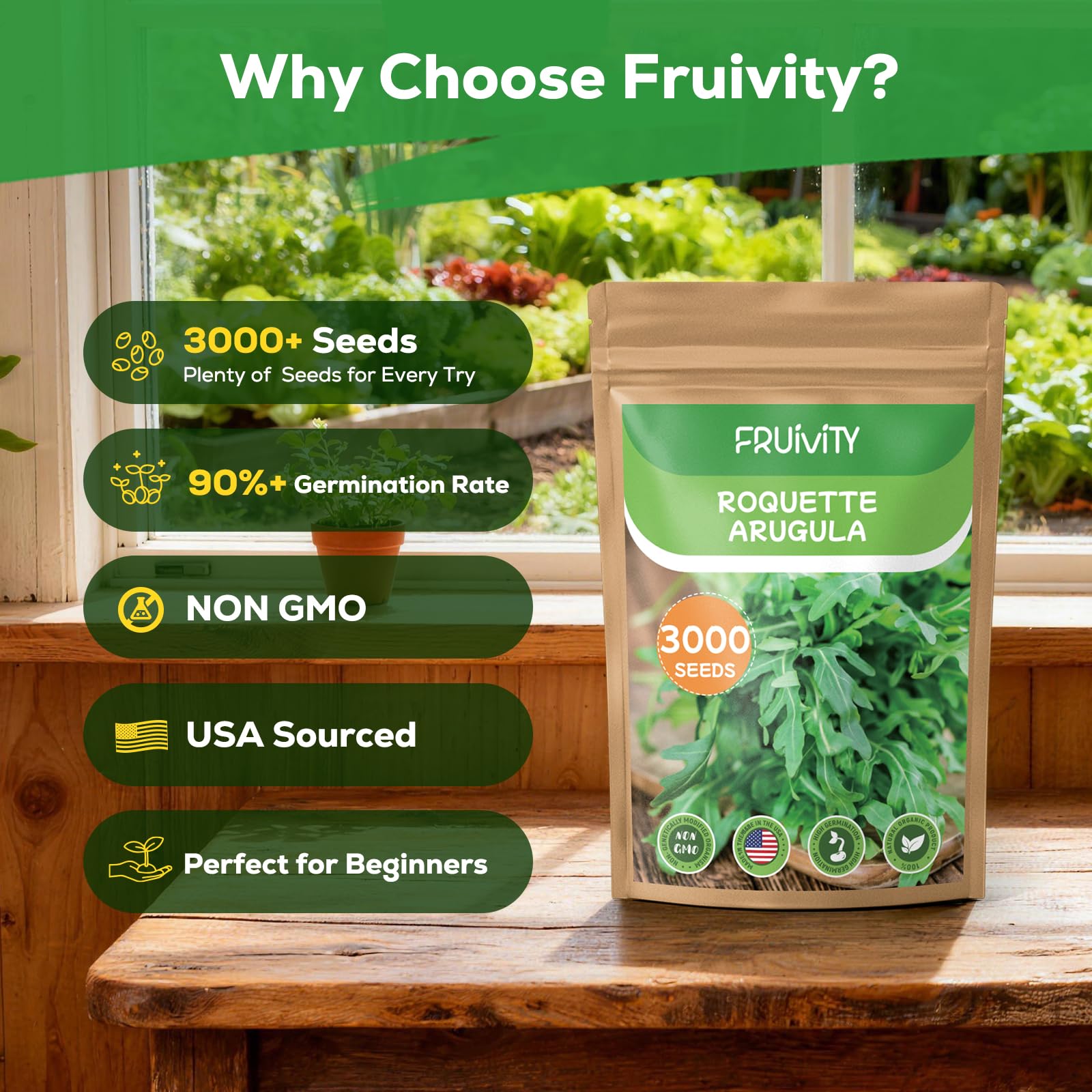 Fruivity arugula seeds attract pollinators and support biodiversity