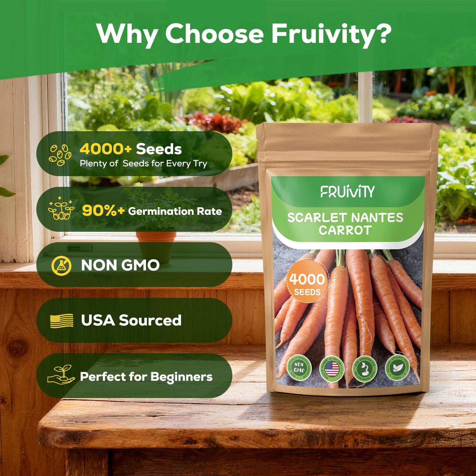 Fruivity eco friendly seed packet designed to stay viable across seasons