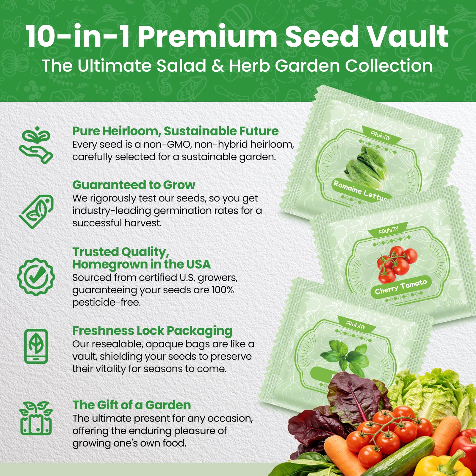 Gift-ready packaging and seed variety highlight the kit as a thoughtful gardening gift.