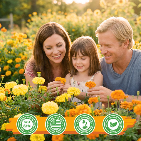 Fruivity marigolds provide long-lasting cut flowers with sturdy stems.