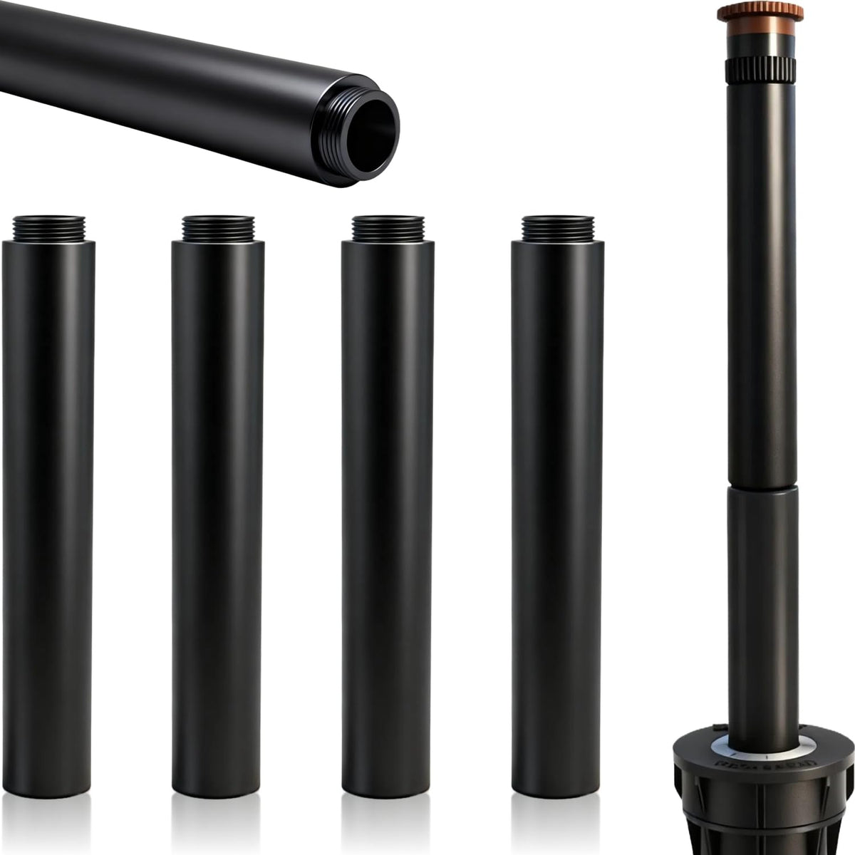 FRUSSONIA sprinkler riser extension elevates spray for uniform irrigation across thick turf