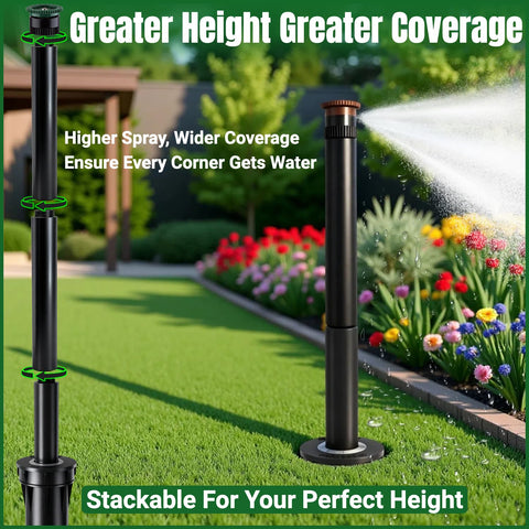 FRUSSONIA riser extension compatible with Rain Bird 1800 series delivers leak-free setup