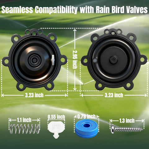FRUSSONIA UV-ready valve diaphragm protects against debris in outdoor irrigation.