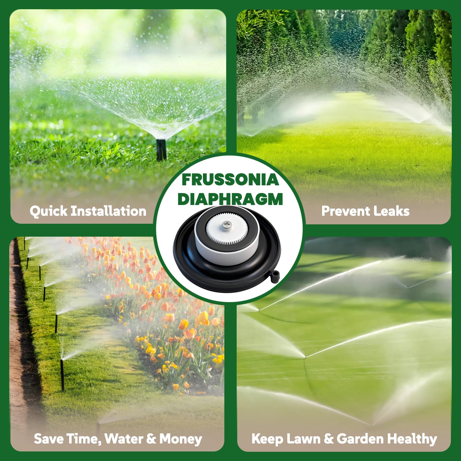 FRUSSONIA valve repair kit in use within a sprinkler system.
