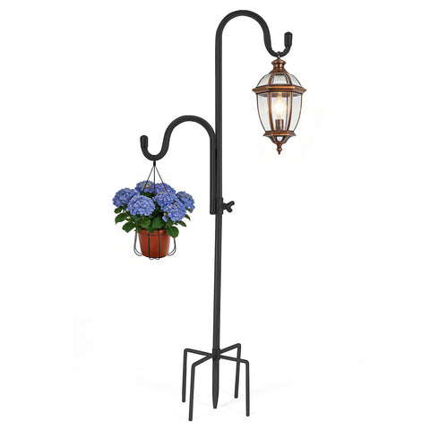 FrutPunch double-hook design 35-inch pole for versatile bird feeder and plant hanging.