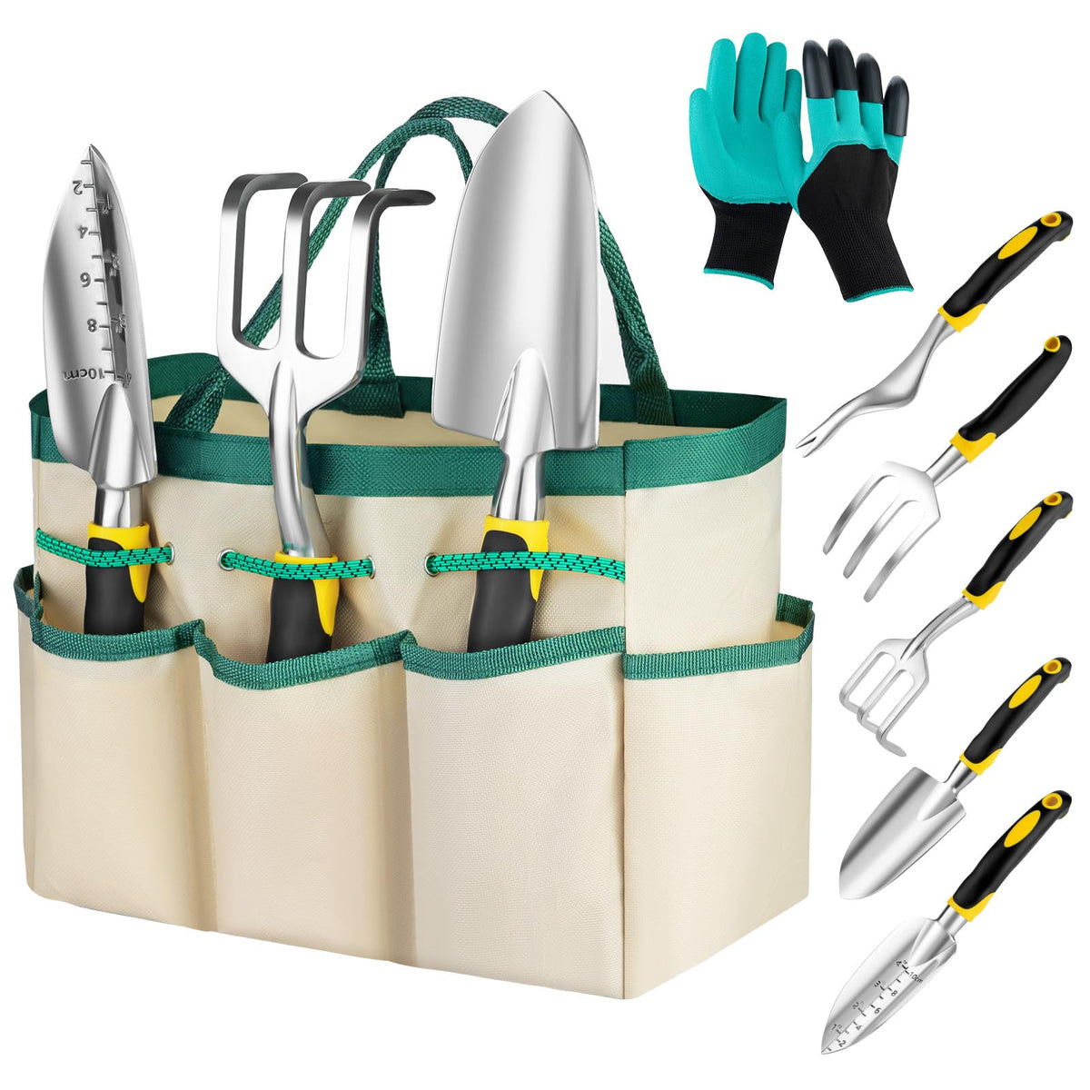 FrutPunch 7-piece set with ergonomic handles for comfortable gardening tasks.