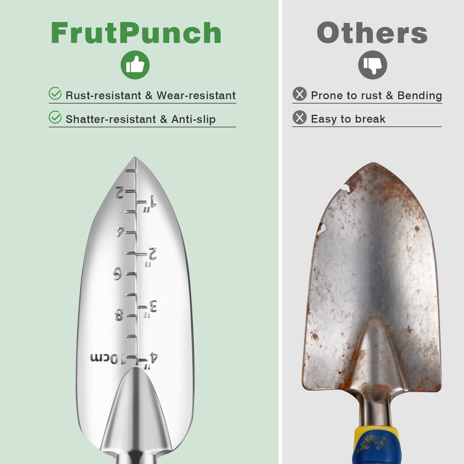FrutPunch aluminum-alloy construction offers lightweight durability for daily gardening.