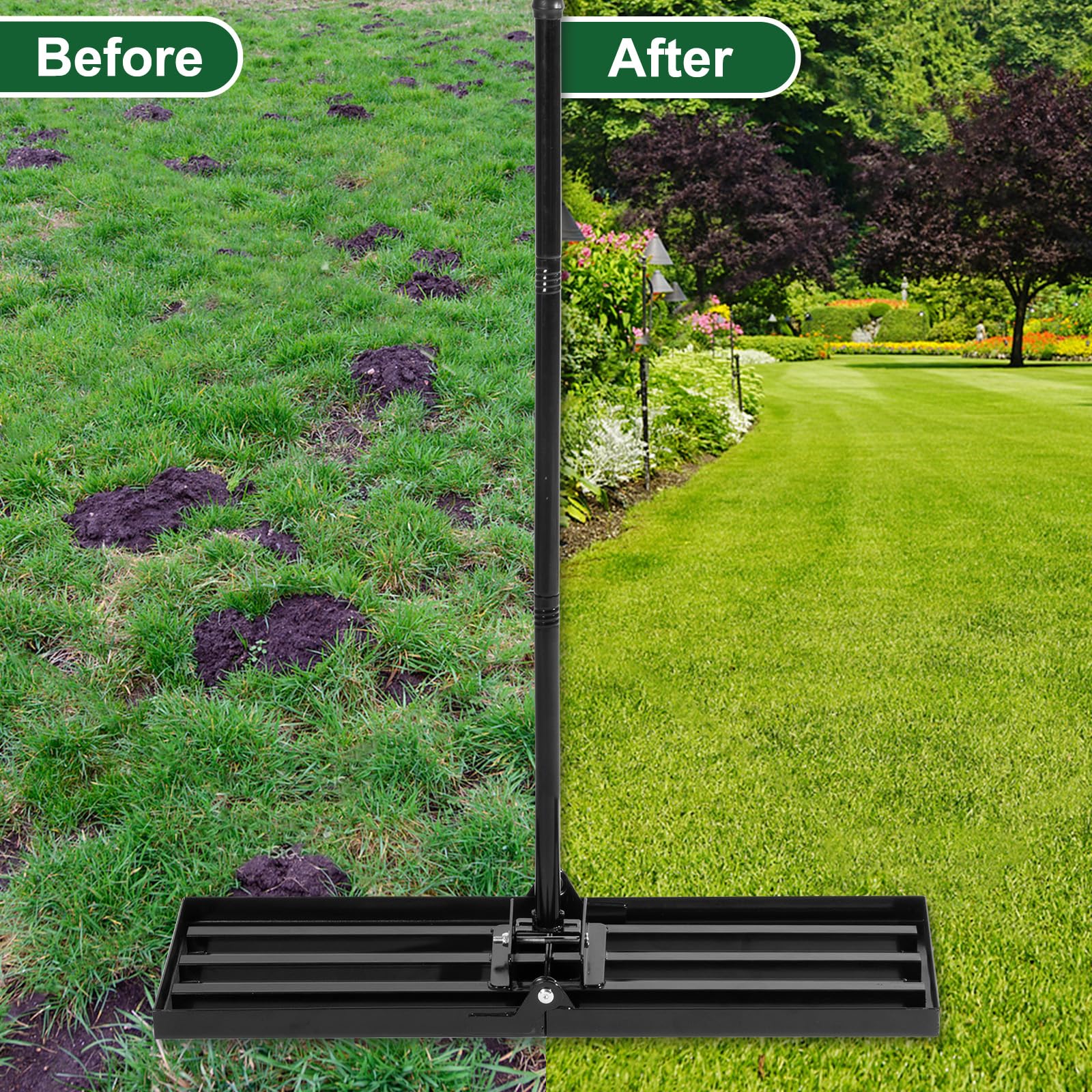 FrutPunch ground leveling tool supports smooth seedbeds and precise leveling across lawns.