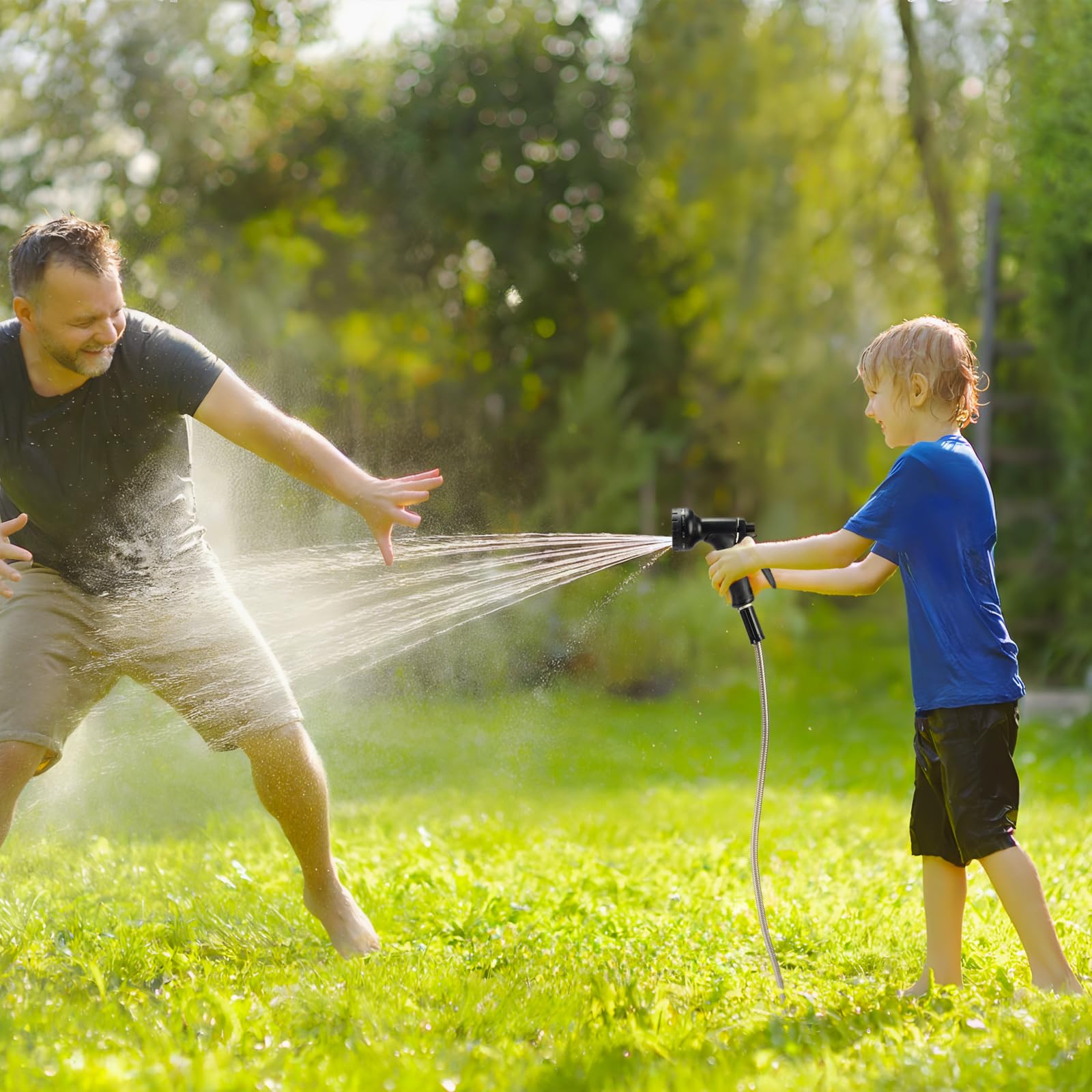 FrutPunch garden hose suits yard, car wash, patio tasks with adjustable spray patterns