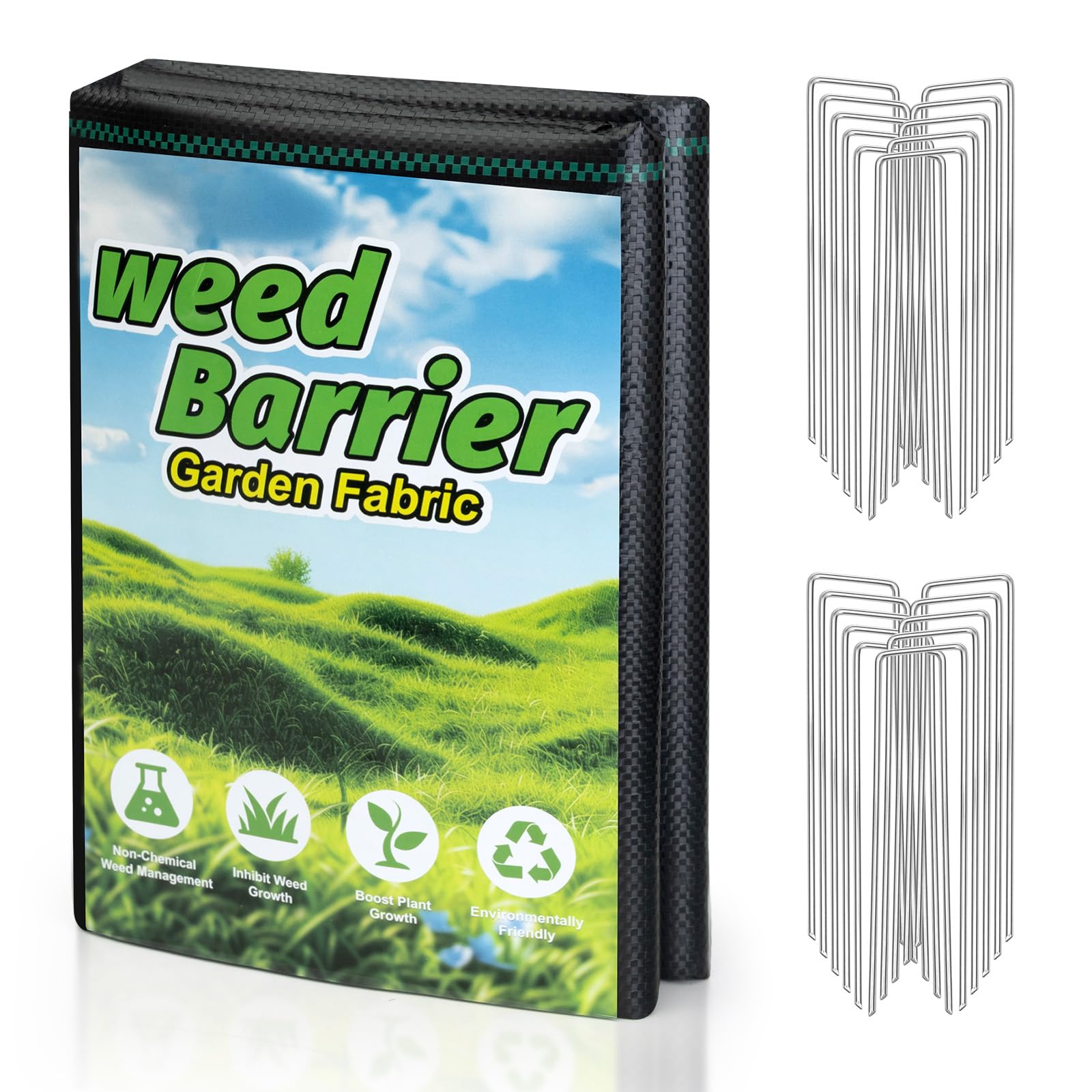 FrutPunch weed barrier roll 3ft by 50ft to suppress weeds in gardens.