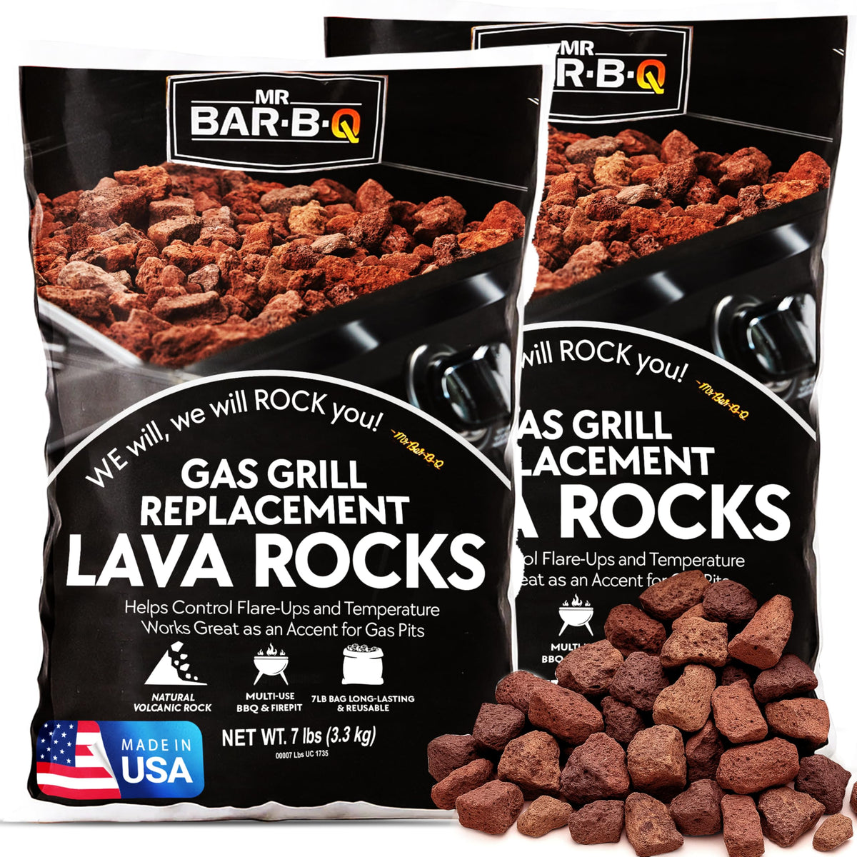 The FryOilSaver Co lava rocks for fire pits show even heat distribution and reduced flare-ups.