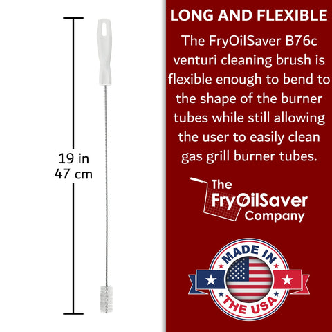 FryOilSaver Co burner-tube-cleaning reaches tight spaces to remove blockages