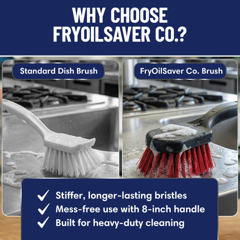 FryOilSaver Co kitchen-dish-brush-use versatile for cookware, sinks, and stovetops