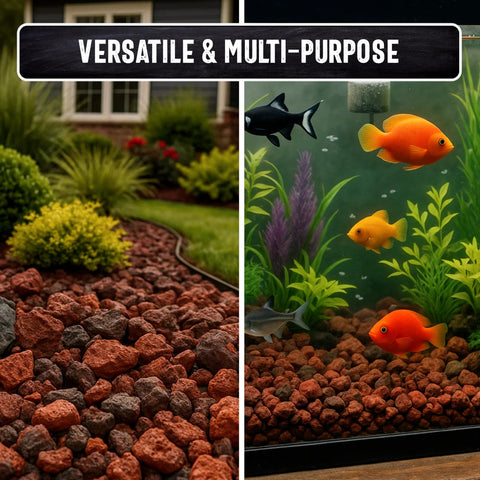 FryOilSaver Co lava rocks offer a natural look as an alternative to briquettes.