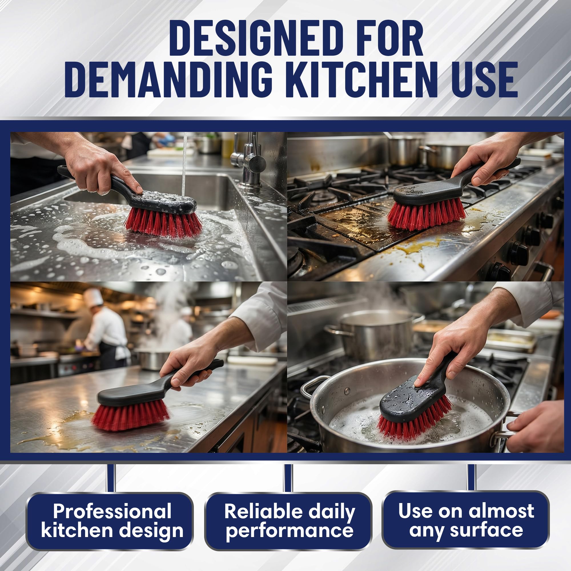 FryOilSaver Co sinks-brush ideal for daily dishwashing and sink scrubbing