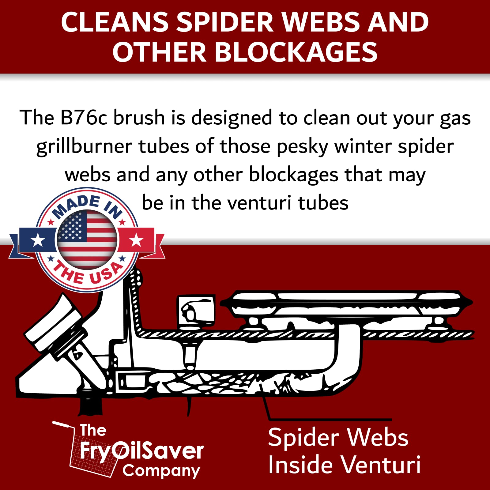 FryOilSaver Co spider-web-removal improves ignition reliability in burners
