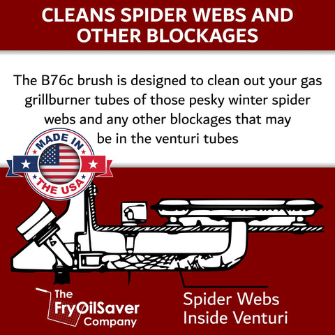 FryOilSaver Co spider-web-removal improves ignition reliability in burners