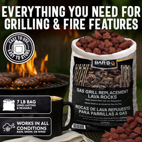 FryOilSaver lava rocks are a clean-burning option replacing logs and ceramics.