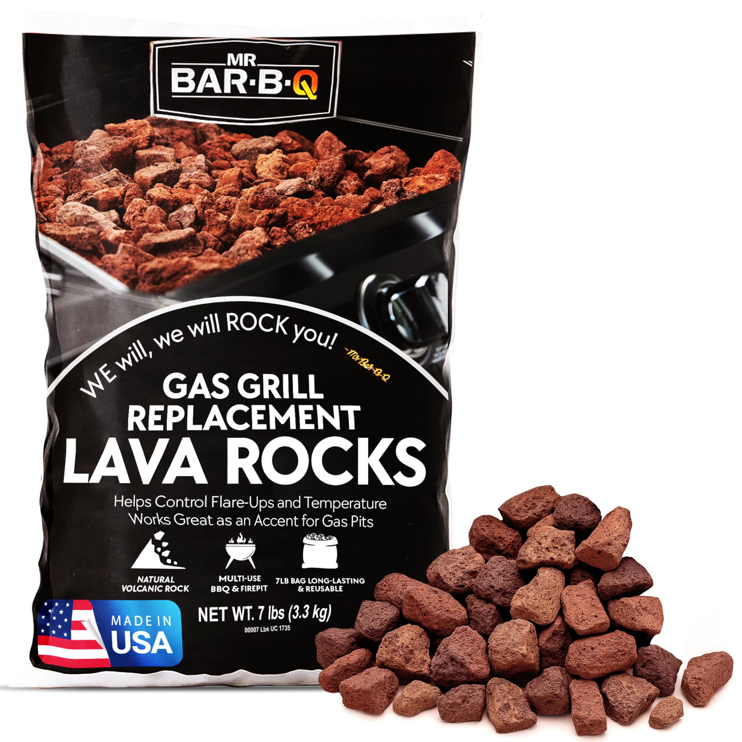 FryOilSaver lava rocks in fire pit setup for even heat distribution and safer flame control.