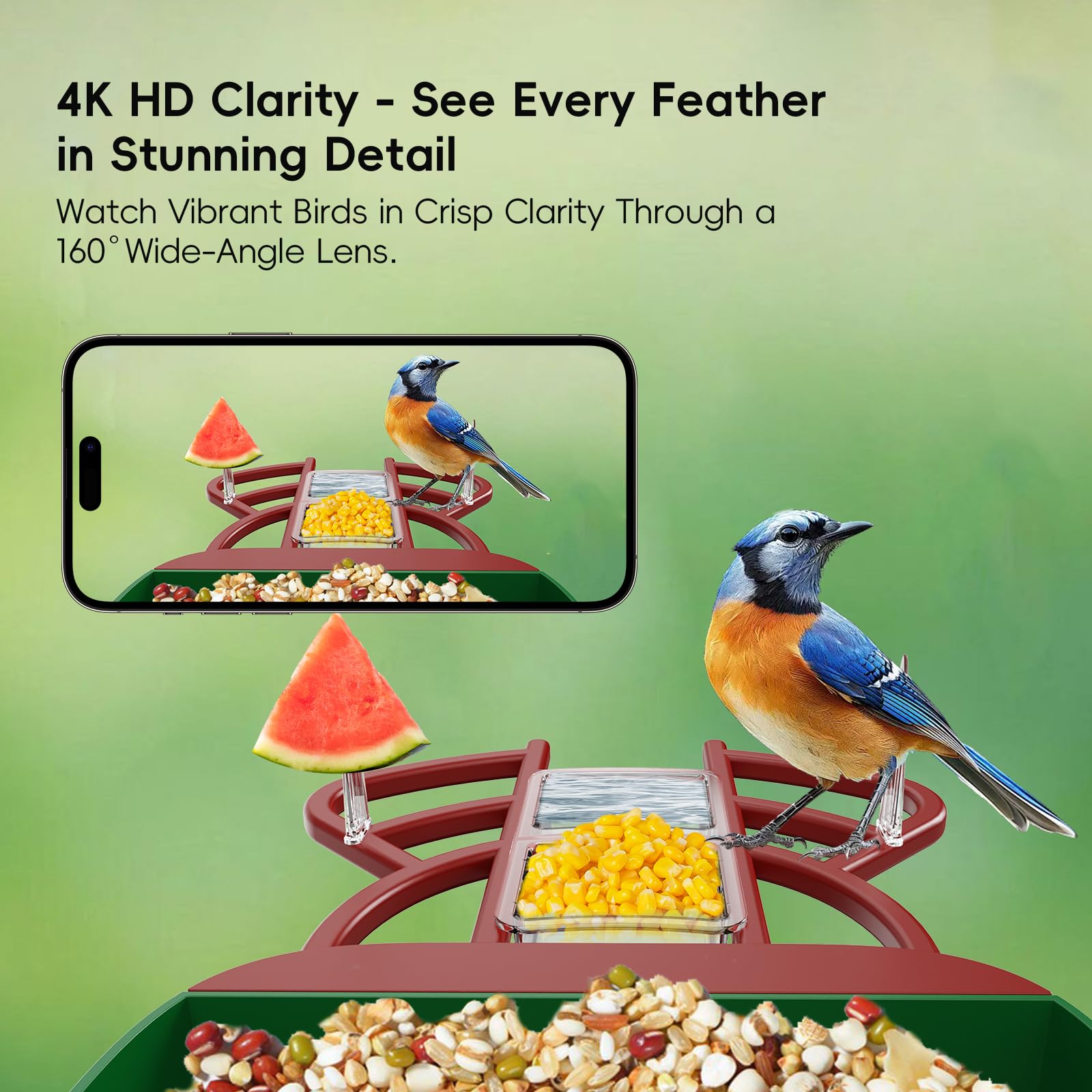 Frzgat smart bird feeder AI identification highlights species visiting your garden