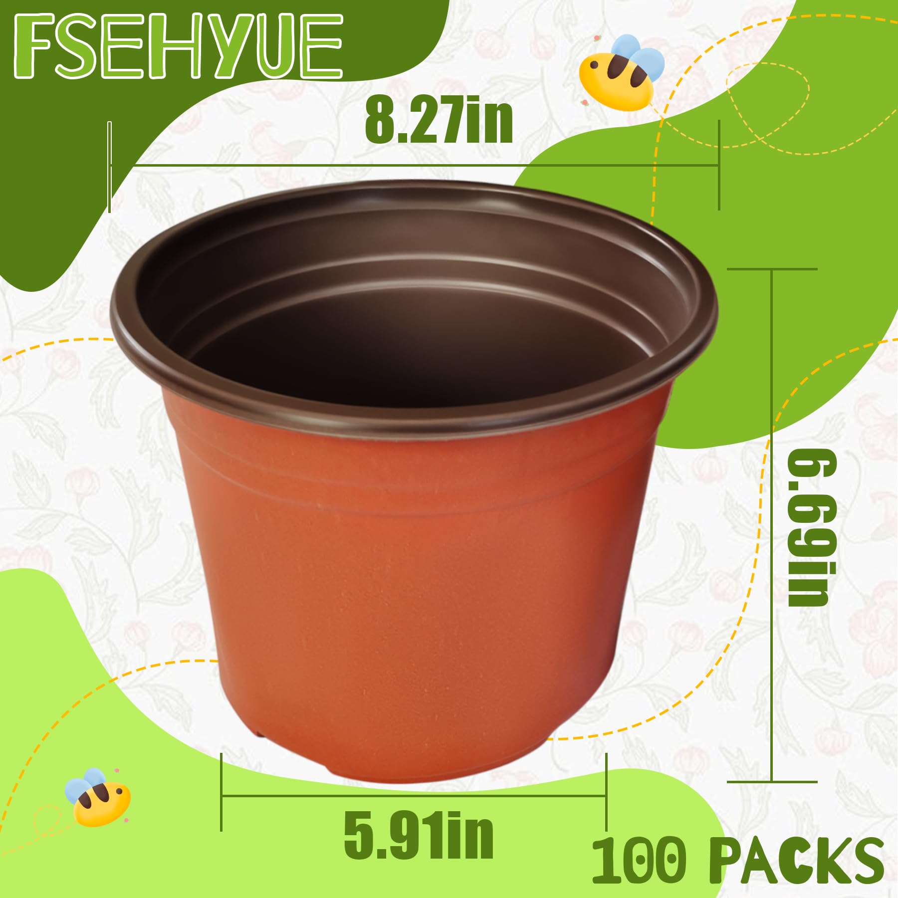 Fsehyue 6-inch stackable nursery pot for efficient seedling care