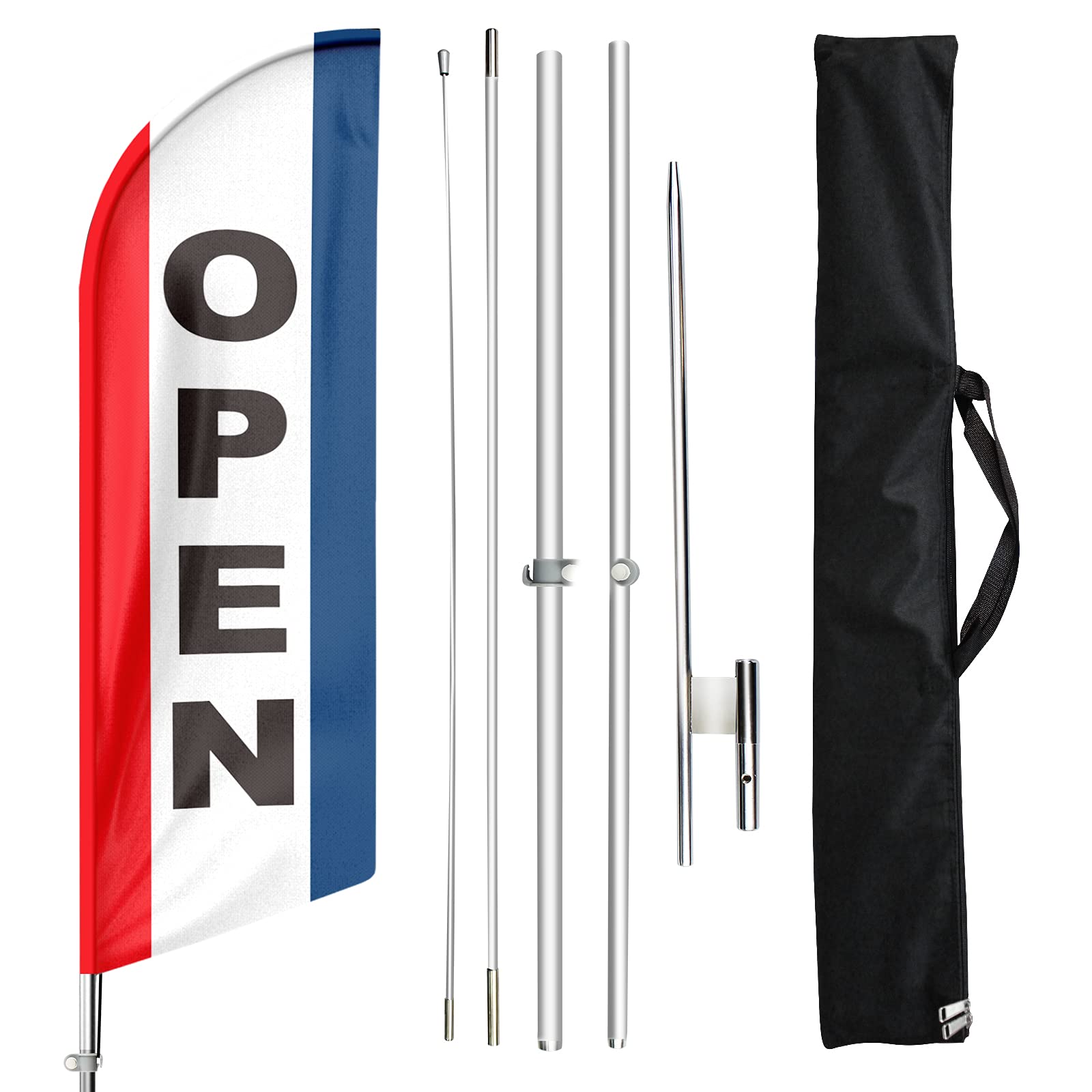 FSFLAG feather flag 11ft pole kit displayed outdoors to attract nearby customers