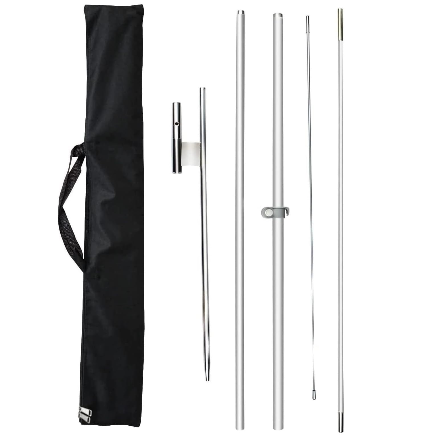 FSFLAG feather flag pole kit enables easy assembly for daily storefront displays.