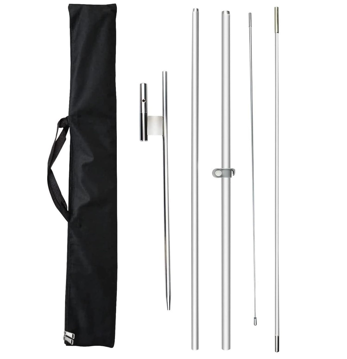 FSFLAG feather flag pole kit enables easy assembly for daily storefront displays.
