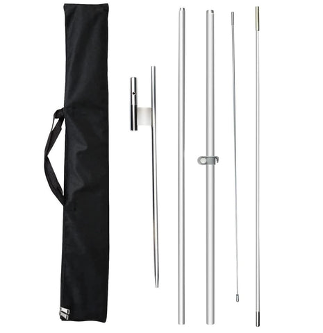 FSFLAG feather flag pole kit enables easy assembly for daily storefront displays.