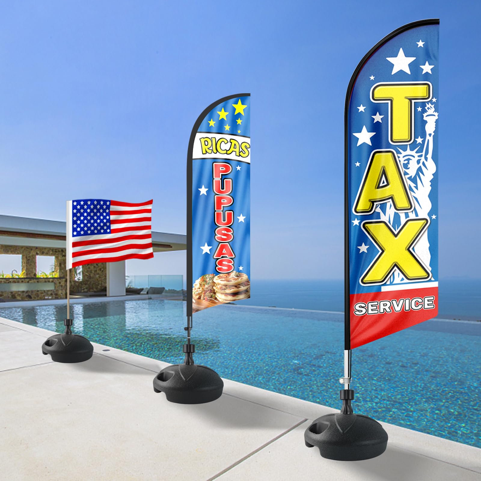 FSFLAG flag base stand 24h service shown in product support context.