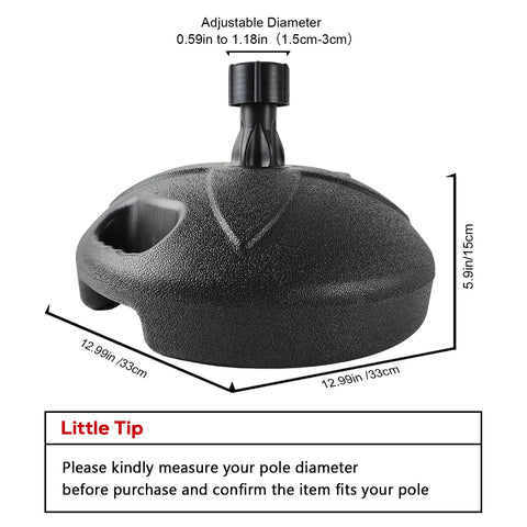 FSFLAG flag base stand adjustable holder fits multiple pole sizes.
