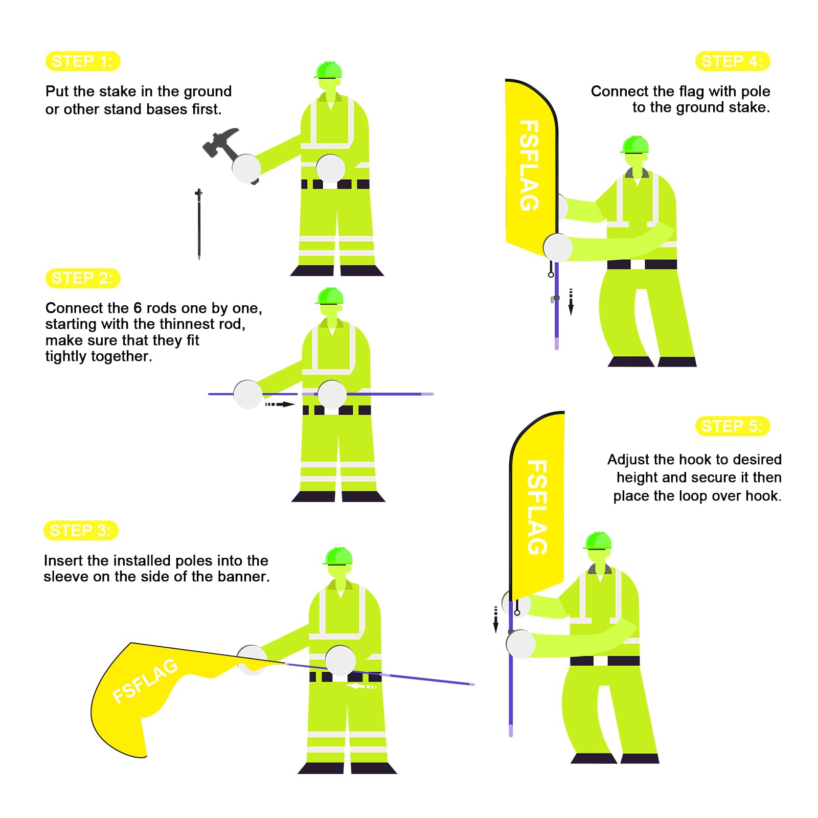 FSFLAG carry bag enables easy transport and storage