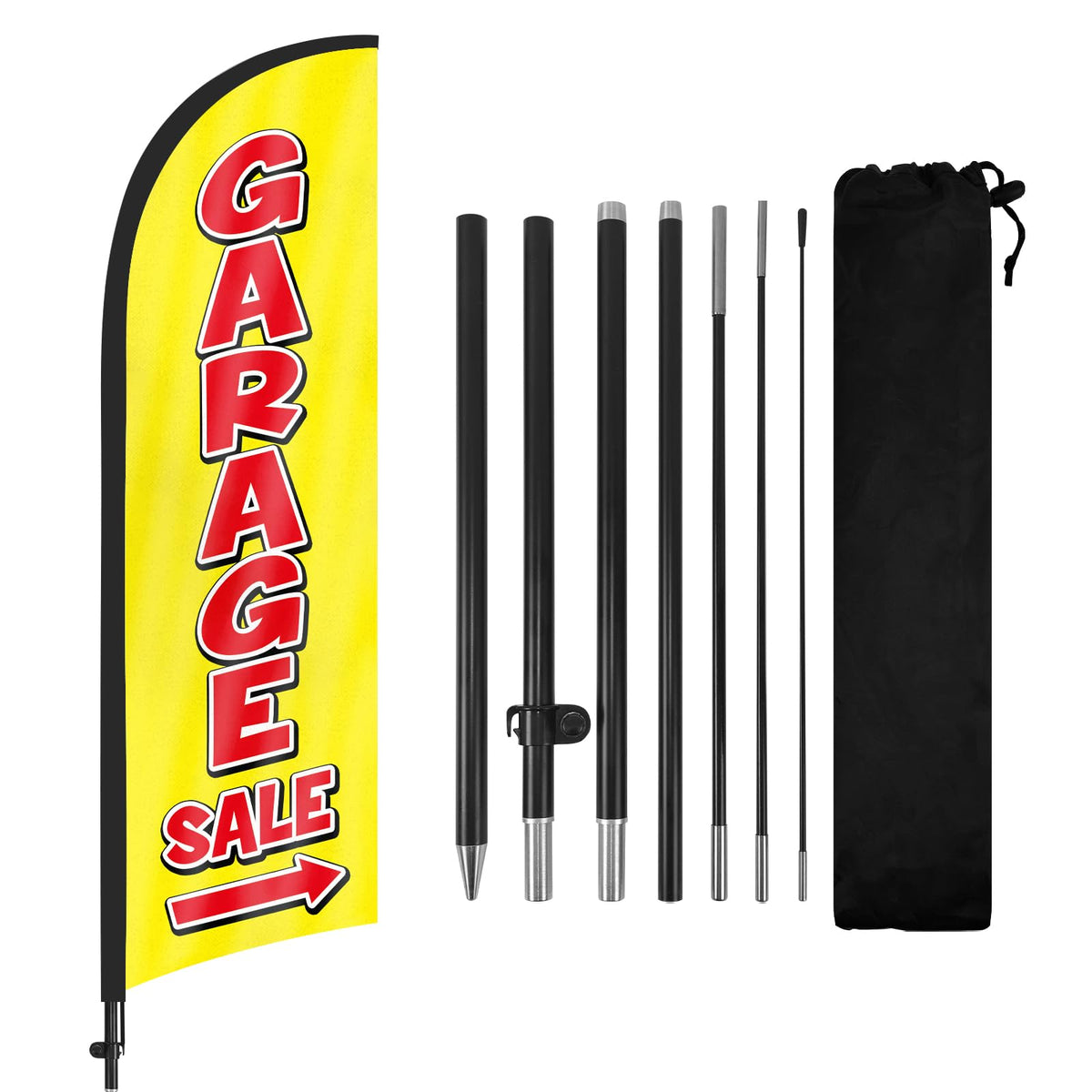 FSFLAG garage sale flag 8ft yellow for high visibility