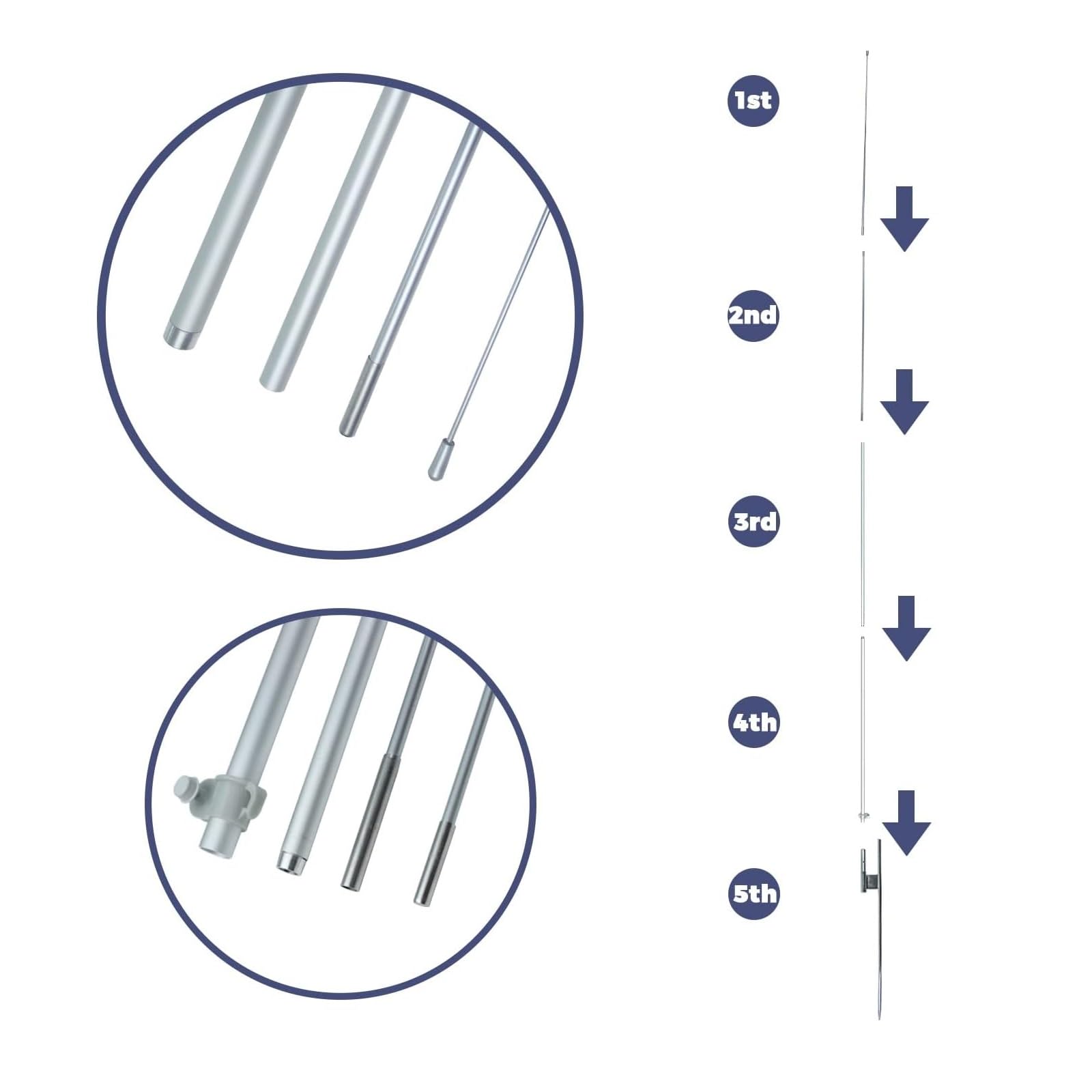 FSFLAG ground spike provides secure outdoor anchoring on varied surfaces.