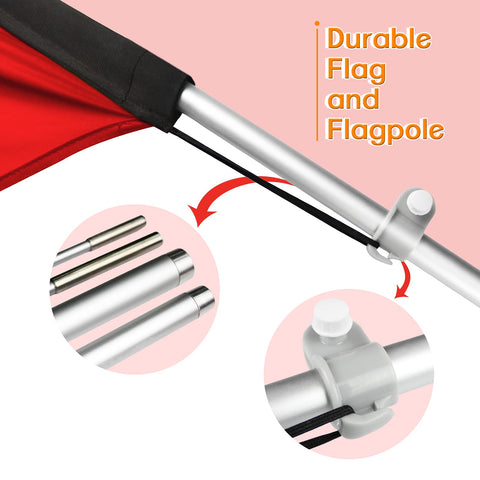 FSFLAG ground stake helps stable display in varying weather conditions