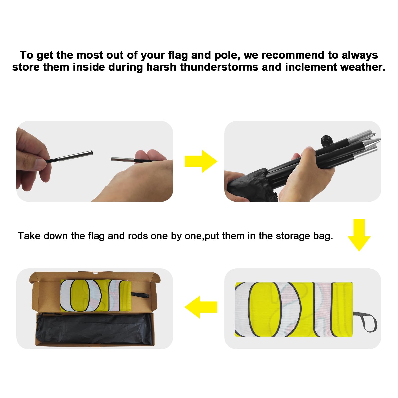 FSFLAG Open Feather Flag portable storage bag keeps everything organized
