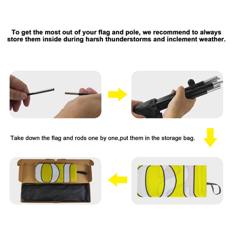 FSFLAG Open Feather Flag portable storage bag keeps everything organized