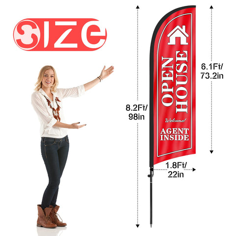 FSFLAG Open House flag ground stake provides secure outdoor stability