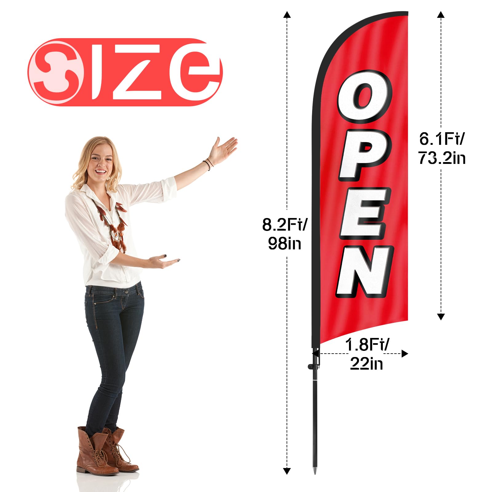 FSFLAG pole and ground stake kit for outdoor visibility