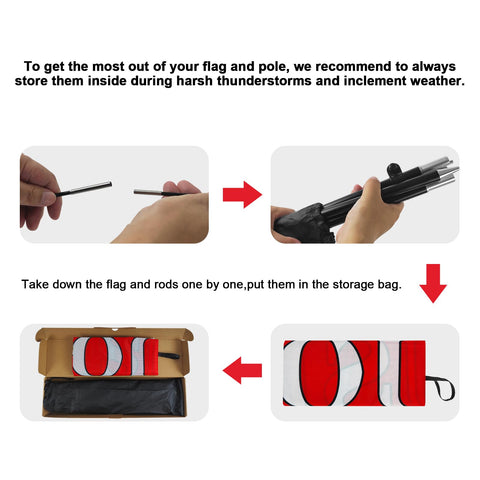 FSFLAG Tacos feather flag storage bag keeps kit portable.