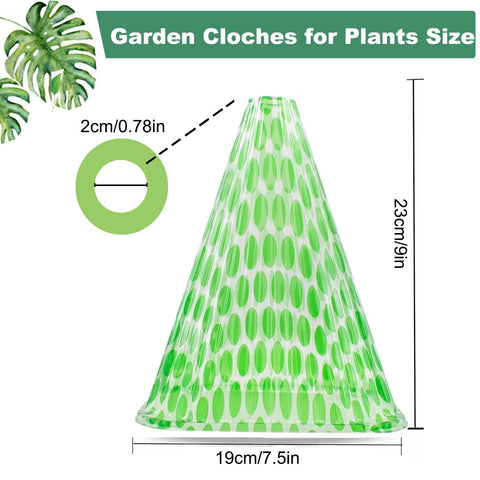 Fshow garden cloche 9 inch height shielding young plants from birds