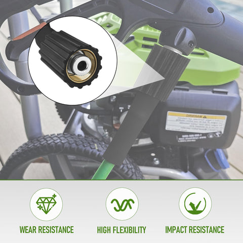 FSQLB durable hose withstands high-pressure cleaning on concrete surfaces.